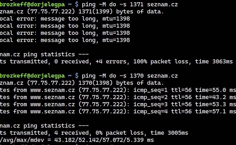 WiFi ve vlacích ČD (CDWiFi) a VPN workaround (MTU≤1398)